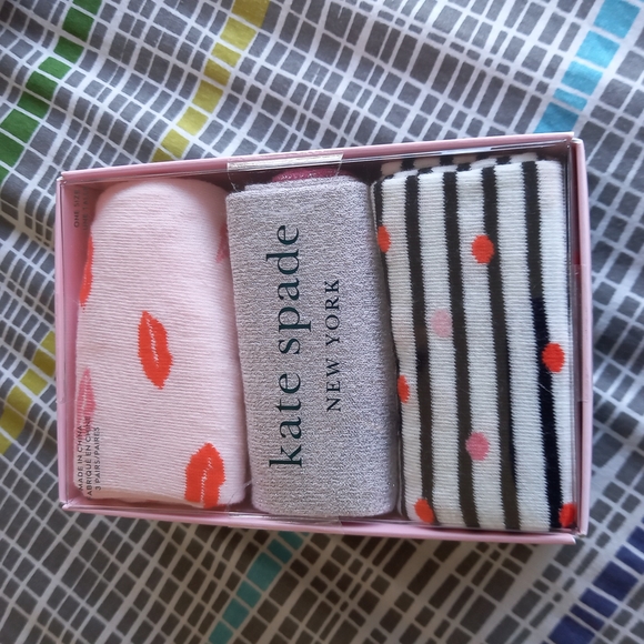 kate spade Accessories - Sold on other site Kate Spade 3 pairs of socks NIB